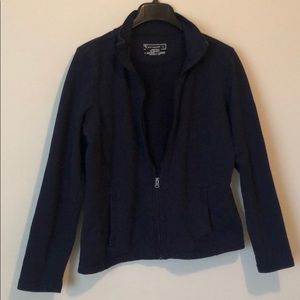 Zip up navy jacket